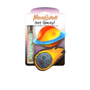 Meowijuana Get Spacey Planet and Meteor Refillable Cat Toys Multipack