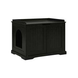 UniPaws Cat Litter Box Enclosure with Comfortable Pad
