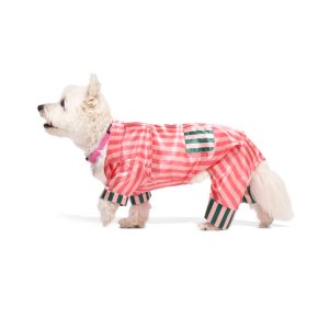 YOULY Pink Striped Pet Pajama Set
