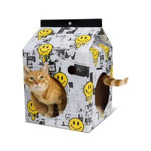 YOULY Pop Art Carton Scratch Condo Cat Toy
