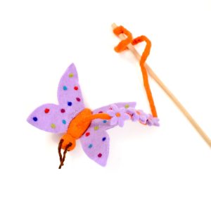 Karma Cat Wool Butterfly Teaser Cat Toy