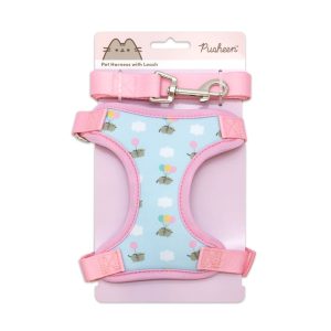 Pusheen Blue and Pink Balloon Cat Harness & Leash