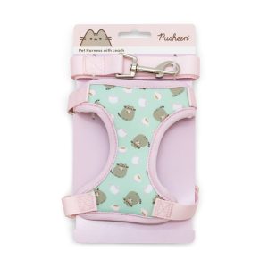 Pusheen Teal and Pink Tea Cat Harness & Leash