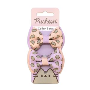 Pusheen Pink and Purple Grid Cat Bows