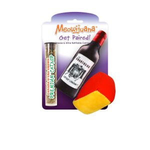Meowijuana Get Paired Wine and Cheese Catnip Toy for Cats