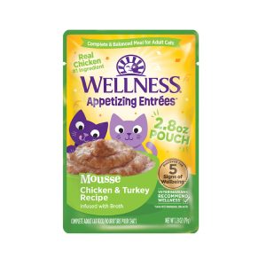 Wellness Appetizing Entrees Mousse Chicken & Turkey Recipe Wet Cat Food