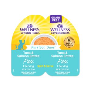 Wellness Complete Health Purrfect Duos Pate Tuna & Salmon Entree Cat Food