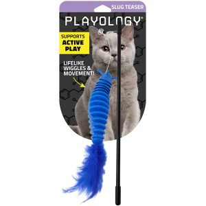 Playology Articulated Slug Cat Teaser Toy with Catnip