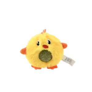 Max & Marlow Compressed Catnip Ball and Plush Chicken Cat Toy