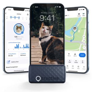 Tractive Smart Cat GPS Tracker with 6 Month Subscription Real-Time Location & Wellness Monitoring for Cats