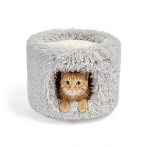 EveryYay Fluffy White Cat Condo