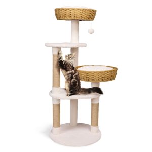 EveryYay Rattan All-in-One 4-Level Cat Tree
