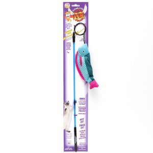 Cat Lures Lightning Rod with Catnip POW Pouch Cat Toy