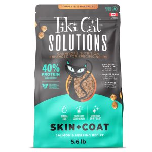 Tiki Cat Solutions Skin & Coat, Salmon & Herring Dry Cat Food
