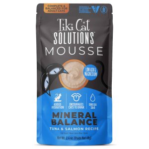Tiki Cat Solutions Mineral Balance Mousse, Supports Urinary Health, Tuna & Salmon Recipe Cat Food