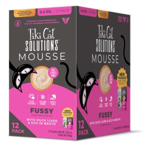 Tiki Cat Solutions Mousse Multipack Fussy, Duck Liver & Egg Wet Cat Food