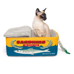 EveryYay Sardine Tin Novelty Hooded Cat Bed