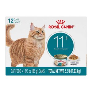 Royal Canin Aging 11+ Thin Slices in Gravy Supports Optimal Health & Vitality Senior Wet Cat Food Multi-Pack
