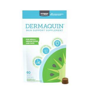 NUTRAMAX DERMAQUIN Skin Support 5-30 lbs & Cats of All Sizes for Small to Medium Dogs