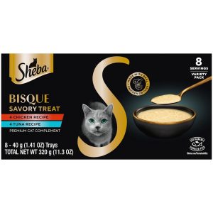Sheba Selections Bisques Toppers Chicken and Tuna Recipes Lickable Cat Treats & Cat Food