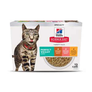 Hill's Science Diet Chicken, Turkey & Salmon Medleys Adult Perfect Weight Wet Cat Food Variety Pack