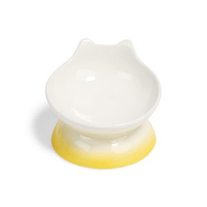 EveryYay Cat Head Ceramic Pedestal Cat Bowl