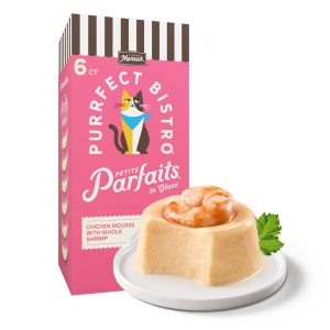 Merrick Purrfect Bistro Petite Parfaits Chicken Mousse with Whole Shrimp in Glaze Gravy Wet Cat Treats