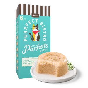 Merrick Purrfect Bistro Petite Parfaits Chicken and Tuna Mousse with Sole in Glaze Gravy for Wet Cat Treats