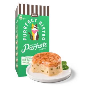 Merrick Purrfect Bistro Petite Parfaits Chicken Mousse with Sockeye Salmon in Glaze Gravy Wet Cat Treats