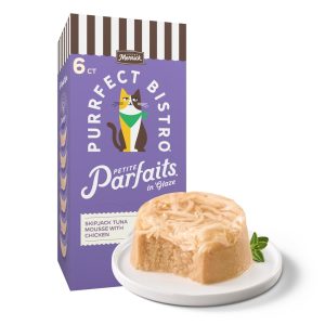 Merrick Purrfect Bistro Petite Parfaits Skipjack Tuna Mousse with Chicken in Glaze Gravy Wet Cat Treats
