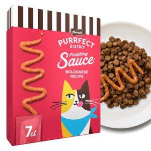 Merrick Purrfect Bistro Bolognese Recipe Sauce Wet Cat Treats, Delicious for Snacking or Cat Food Topper