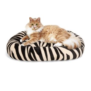 Petco Zebra Print Bolster Mat Cat Bed
