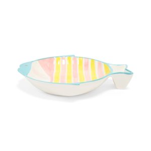 Petco Fish Saucer Ceramic Cat Bowl