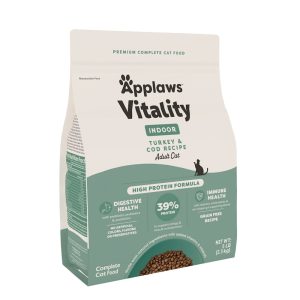 Applaws Vitality Indoor Complete & Balanced Turkey and Cod Recipe Adult Dry Cat Food