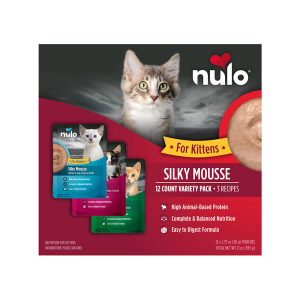 Nulo Silky Mousse Kitten with Salmon, Chicken & Tuna for Kittens Variety Pack