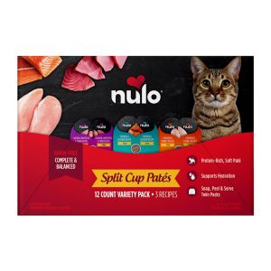 Nulo Split Cup Pate with Chicken, Salmon & Tuna for Cats Variety Pack