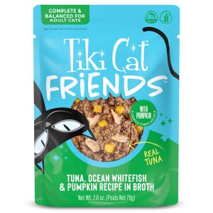 Tiki Cat Friends Tuna, Ocean Whitefish & Pumpkin Cat Food Pouch