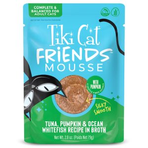 Tiki Cat Friends Mousse Tuna, Pumpkin & Ocean Whitefish Cat Food
