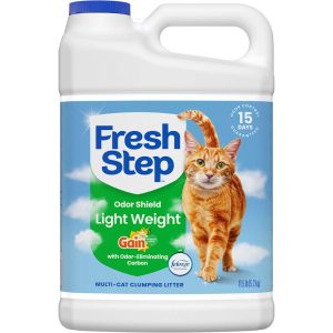 Fresh Step Odor Shield Light Weight Multi Cat Clumping Litter with Gain Scent