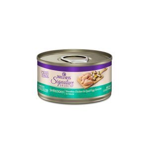 Wellness CORE Grain Free Boneless Chicken & Quail Egg Signature Selects Shredded Adult Wet Cat Food