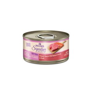 Wellness CORE Grain Free Skipjack Tuna & Wild Salmon Signature Selects Flaked Kitten Wet Cat Food
