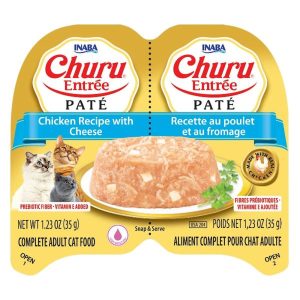 Inaba Churu Chicken Recipe with Cheese Entree Pate Twin Cup Cat Food