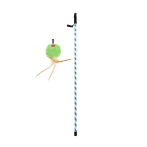 Max & Marlow Blue-and-White Cat Wand Toy with Plush Toy For Cats