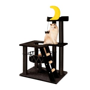 Happy & Polly Nightfall 40-in Plush Cat Tree