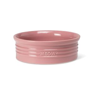 PetShop by Fringe Studio Meow Blush Stoneware Cat Bowl