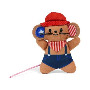 Petco Americana Farmer Mouse Cat Toy