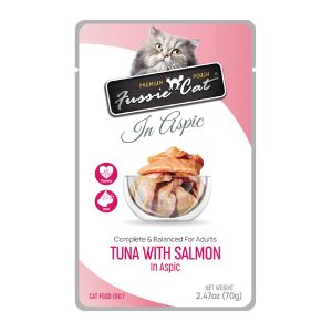 Fussie Cat Premium Tuna w/Salmon in Aspic Cat Food