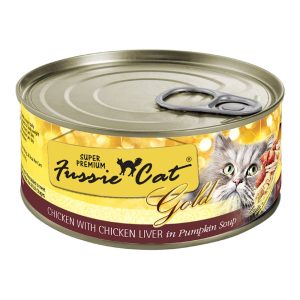 Fussie Cat Super Premium Chicken with Chicken Liver Formula in Pumpkin Soup Cat Food