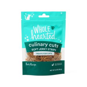 WholeHearted Duck Recipe Soft Jerky Strips Treats for Cats