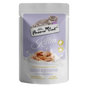 Fussie Cat Pouch Chicken with Pumpkin in Goat Milk Mousse Kitten Food